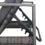 Voir la diapositive 6 : VIDAXL Chaise longue avec accoudoirs Résine tressée Gris