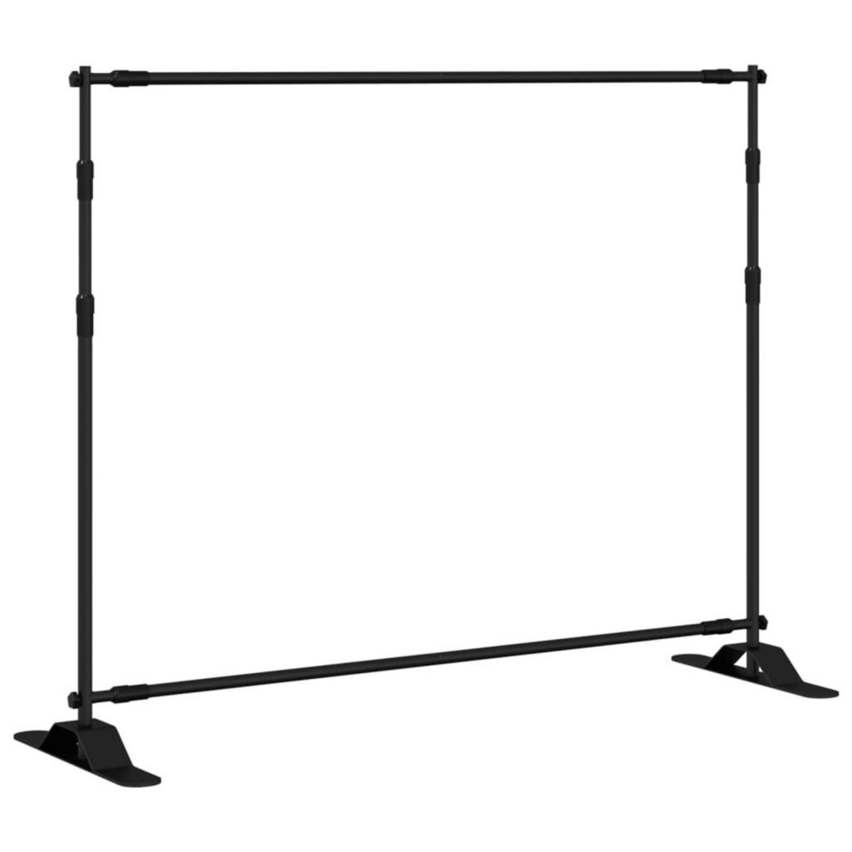 VIDAXL Support de toile de fond noir 254x243 cm acier