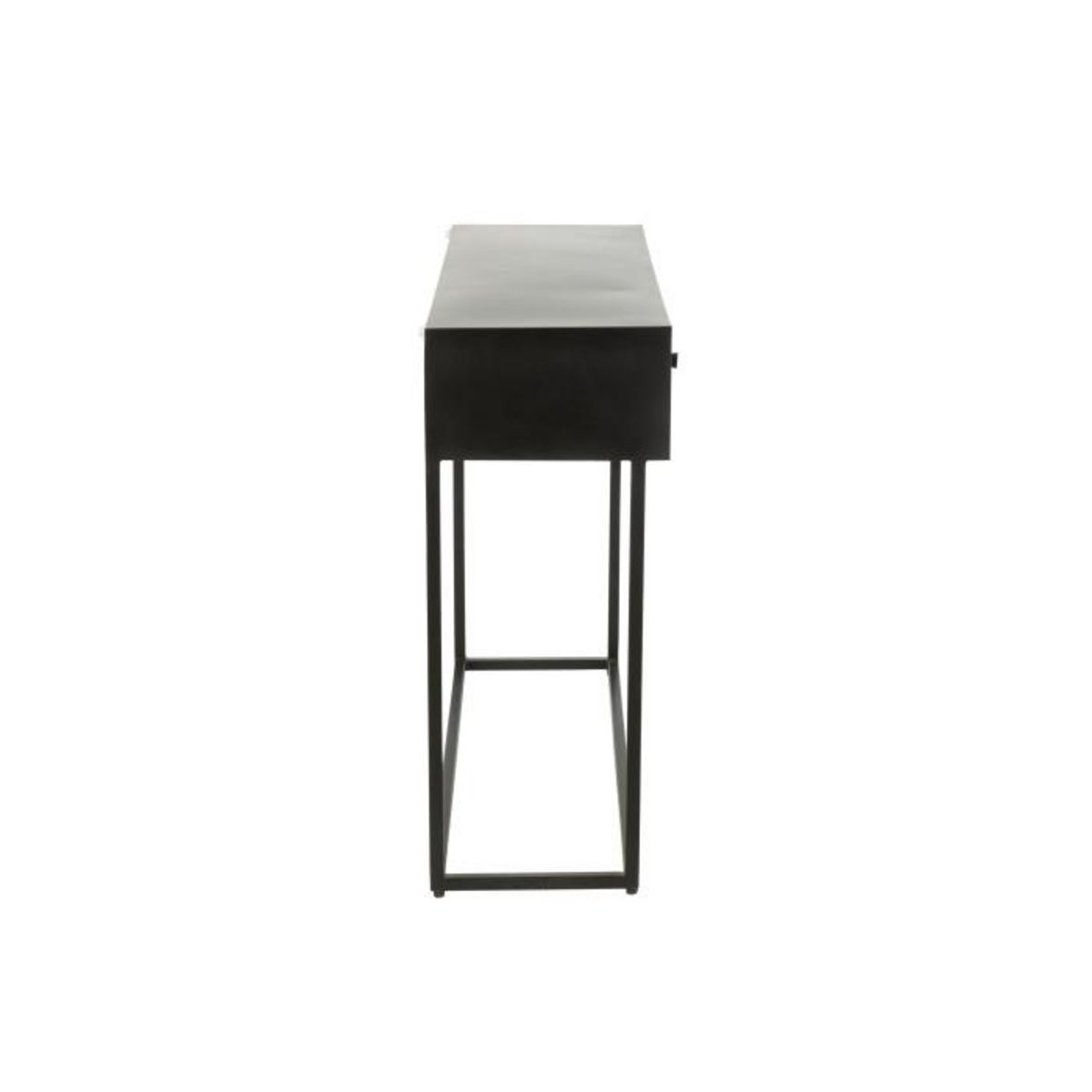 Paris Prix Console 2 Tiroirs en Bois  Shanil  100cm Noir