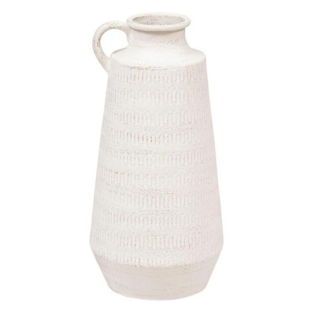 ATMOSPHERA Vase Pichet en Métal  Eran  41cm Blanc