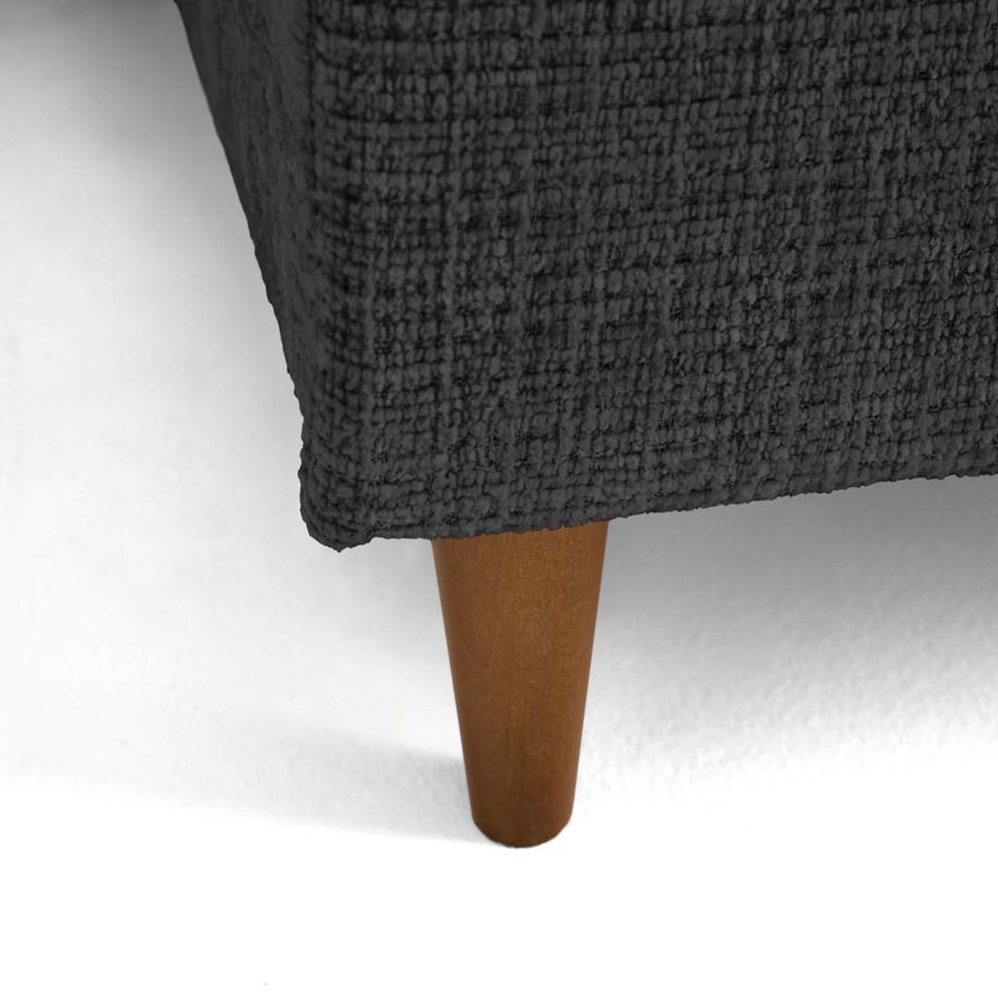 Voir la diapositive 4 : LISA DESIGN Anna - canapé d'angle droit 5 places convertible en velours texturé