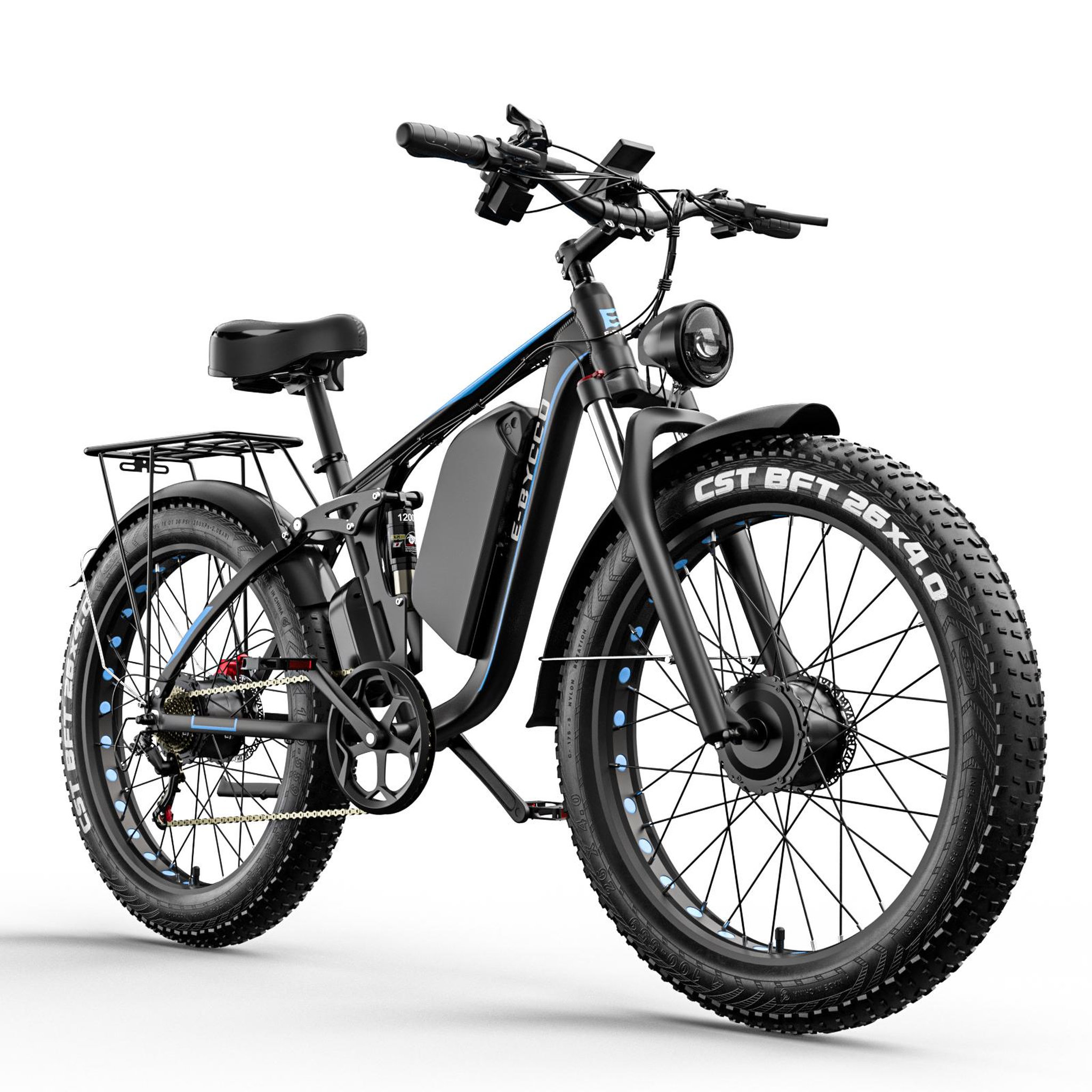 Voir la diapositive 2 : E.BYCCO VTT électrique E·BYCCO EB7PRO, double moteur, 52 V 23 Ah