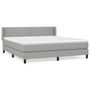 Voir la diapositive 2 : VIDAXL Sommier a lattes de lit avec matelas Gris clair 180x200cm Tissu