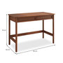 Voir la diapositive 5 : IDIMEX Bureau RODRIGO H 76 cm avec 2 tiroirs en bois massif
