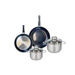 ELO Ensemble de 2 Poêles de cuisson 20 et 24 cm et 2 faitouts 14 et 16 cm Elo Prima Brillant