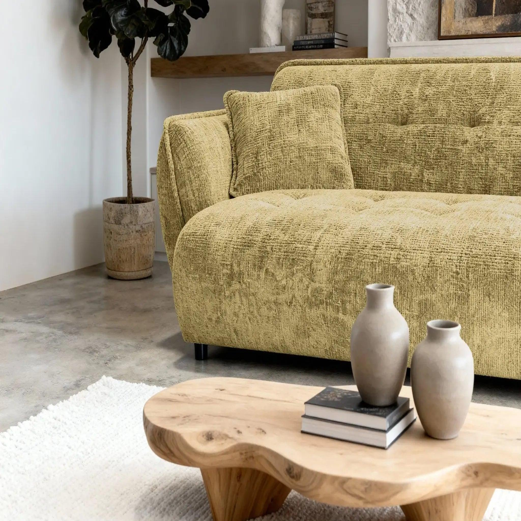 Voir la diapositive 5 : CASANOVA PARIS Mona - canapé droit tissu chenille 3 places