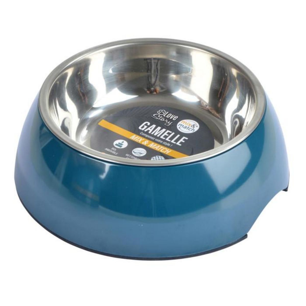 Paris Prix Gamelle pour Chien & Chat  Bol Inox  14cm Emeraude