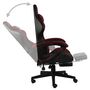 Voir la diapositive 4 : VIDAXL Fauteuil de jeux video et repose-pied Noir/bordeaux Similicuir