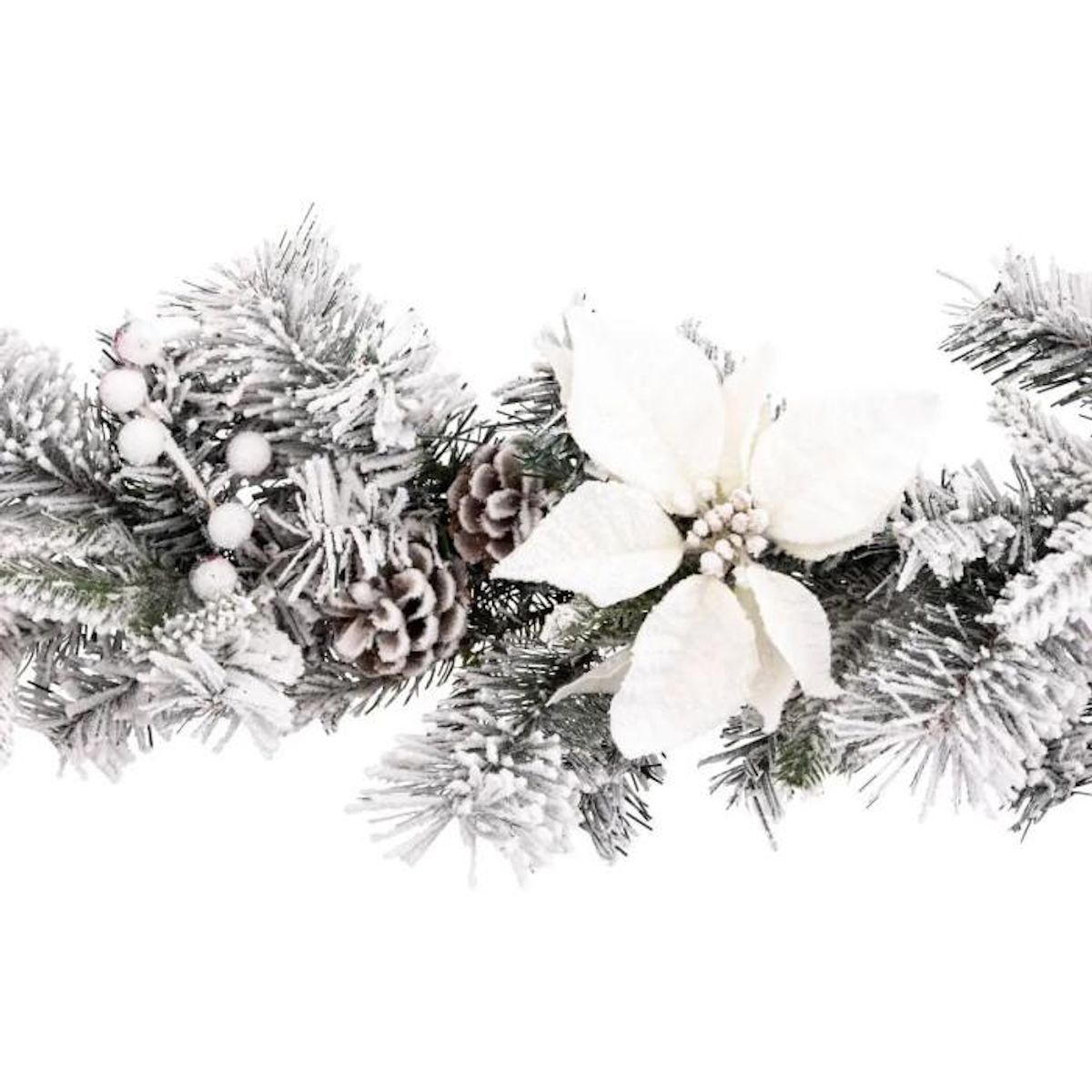 ATMOSPHERA Guirlande de Noël  Floqué  200cm Blanc & Vert