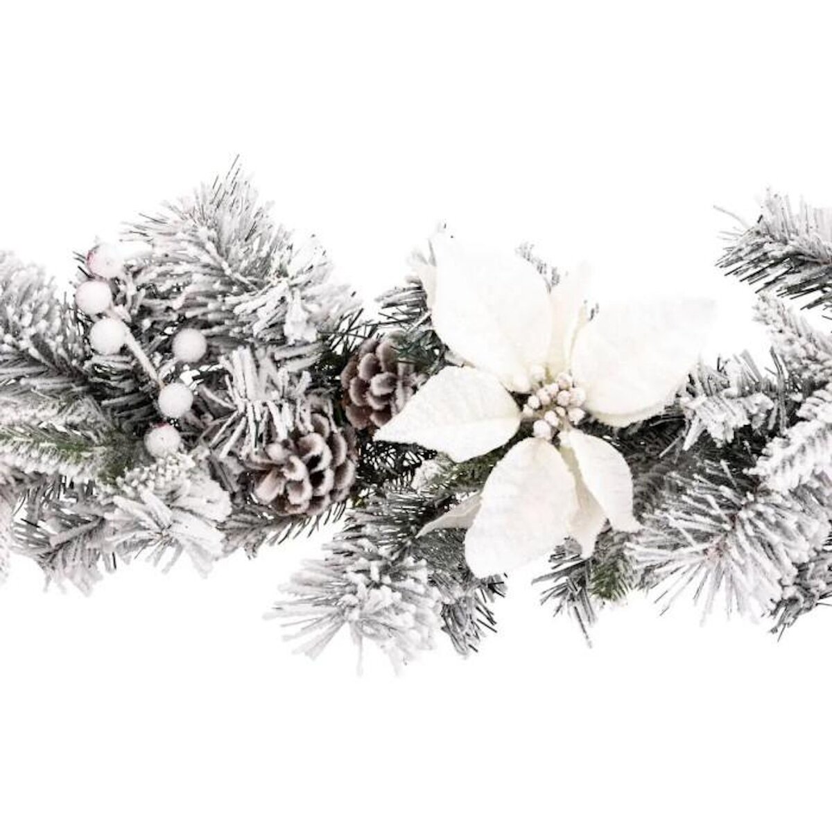 ATMOSPHERA Guirlande de Noël  Floqué  200cm Blanc & Vert