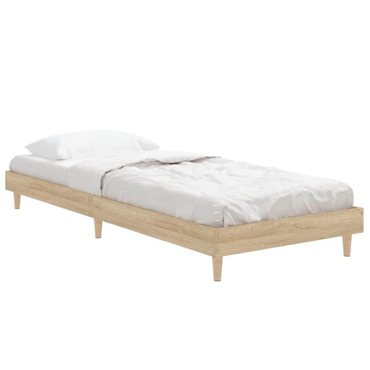 VIDAXL Cadre de lit sans matelas chene sonoma 75x190 cm