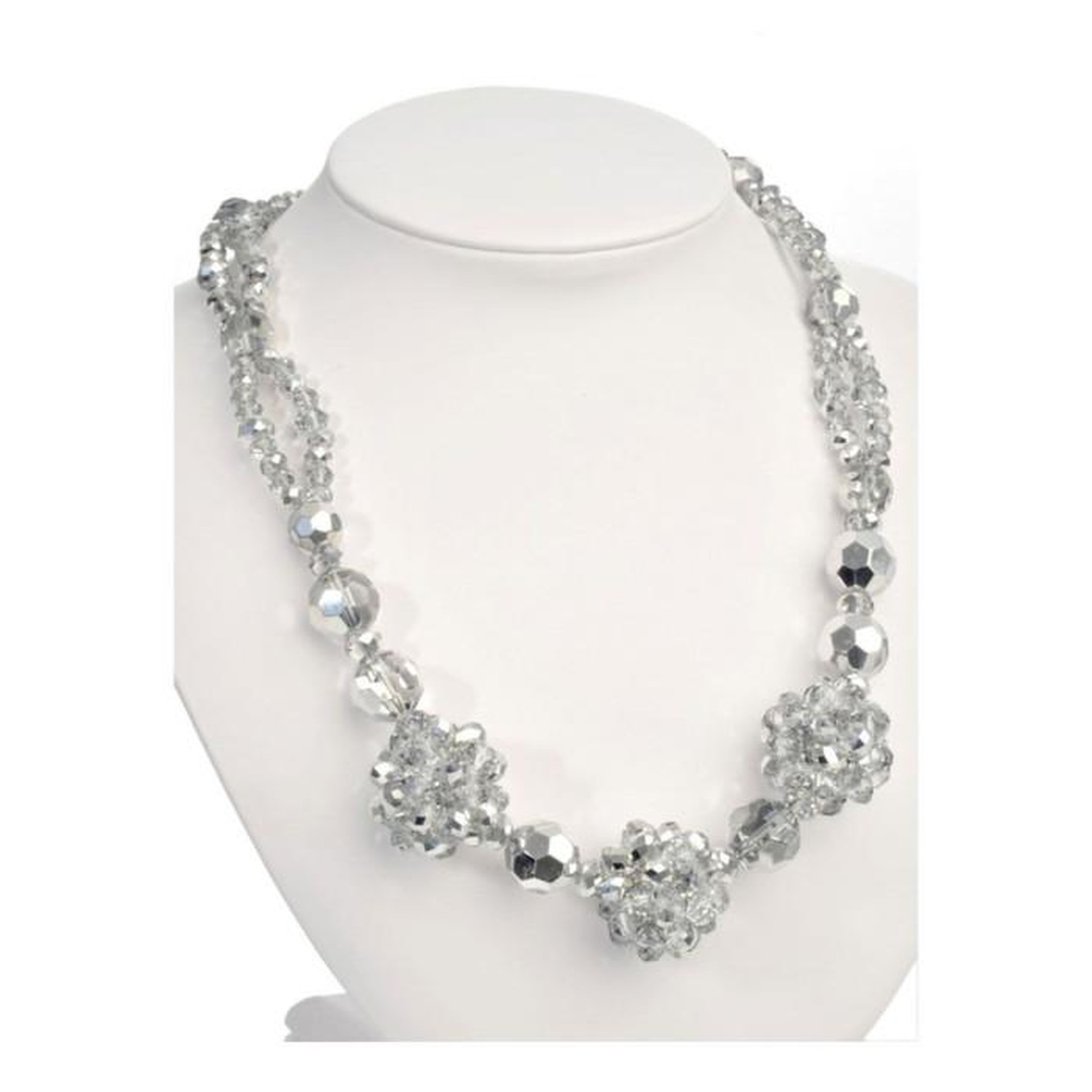 Paris Prix Collier Déco avec Boules  Cristal  18cm Gris