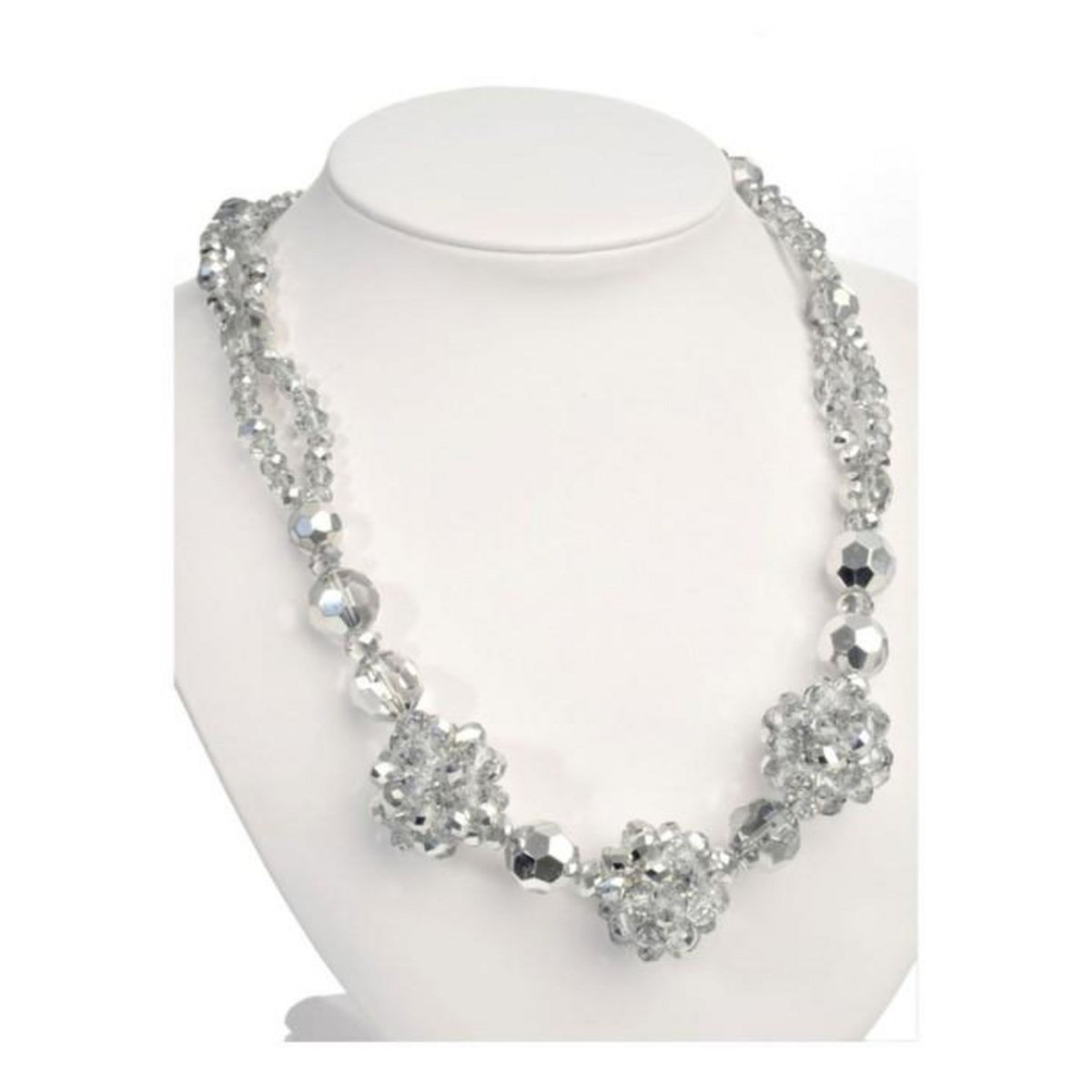 Paris Prix Collier Déco avec Boules  Cristal  18cm Gris