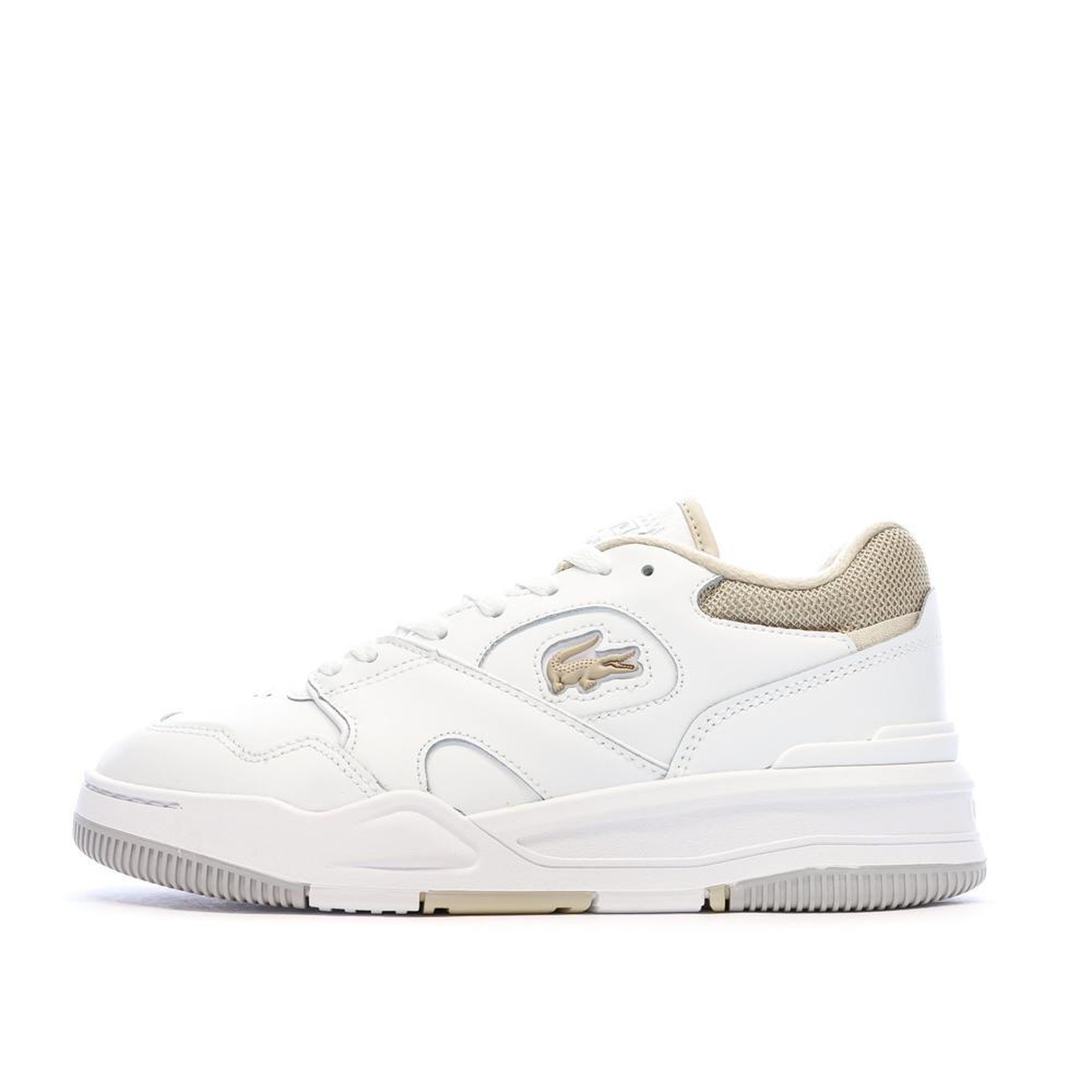 Lacoste Baskets Blanc/Camel Femme Lacoste Lineshot. Coloris disponibles : Blanc