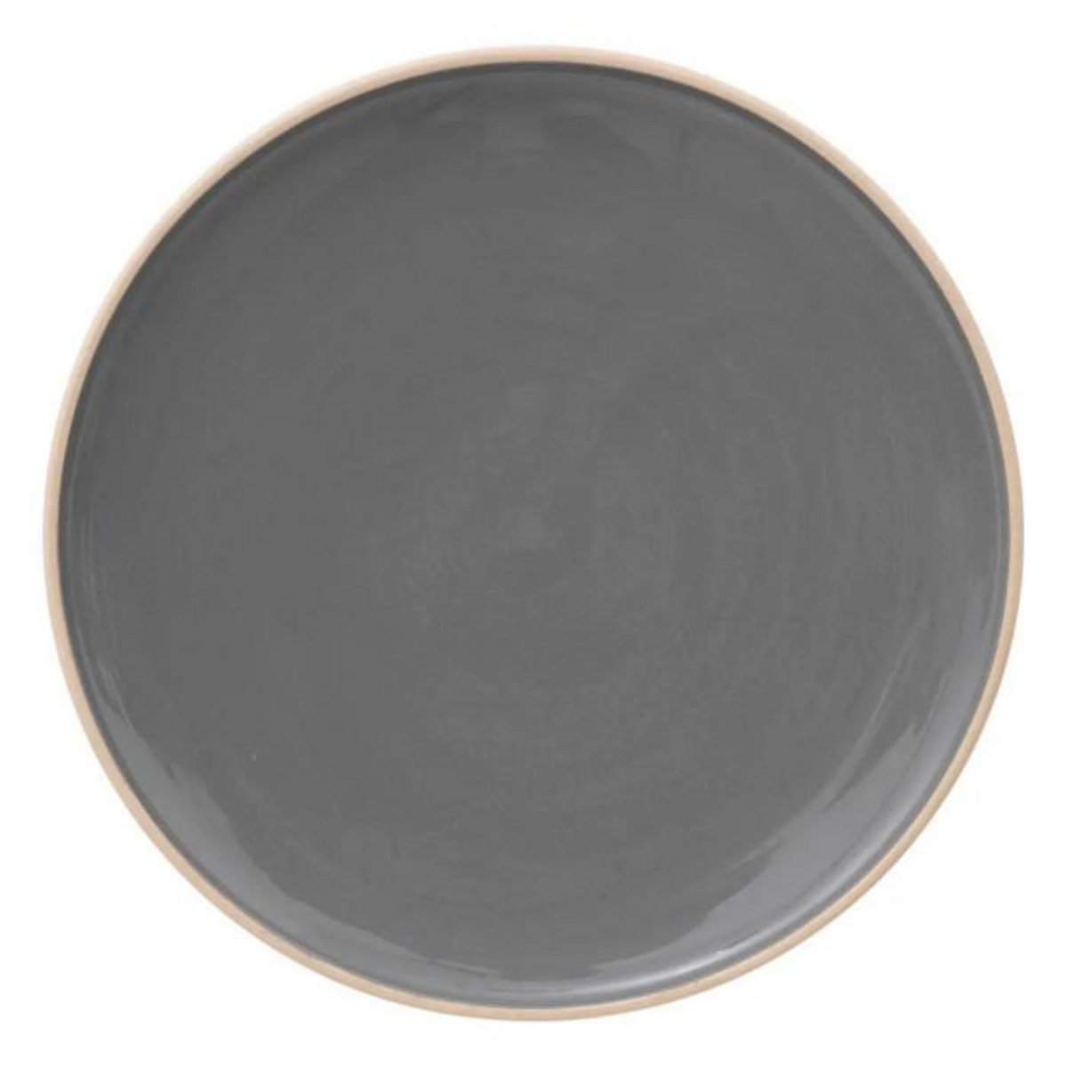 SECRET DE GOURMET Lot de 6 Assiettes Plates  Asma  27cm Gris