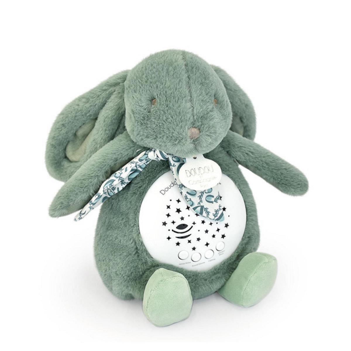 DOUDOU ET COMPAGNIE Veilleuse musicale Lapin vert