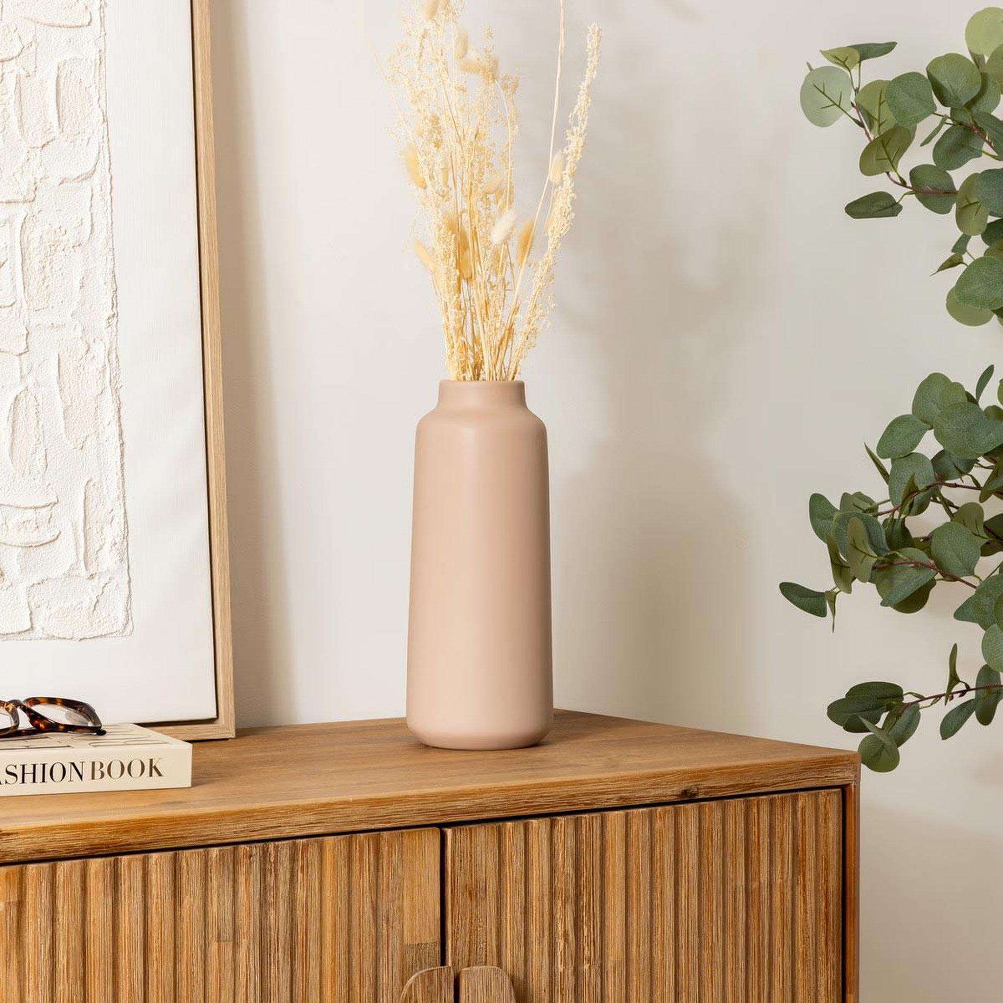 Voir la diapositive 2 : ATMOSPHERA Vase en dolomite  rily  30cm nude