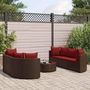 Voir la diapositive 1 : VIDAXL Salon de jardin avec coussins 7 pcs marron resine tressee
