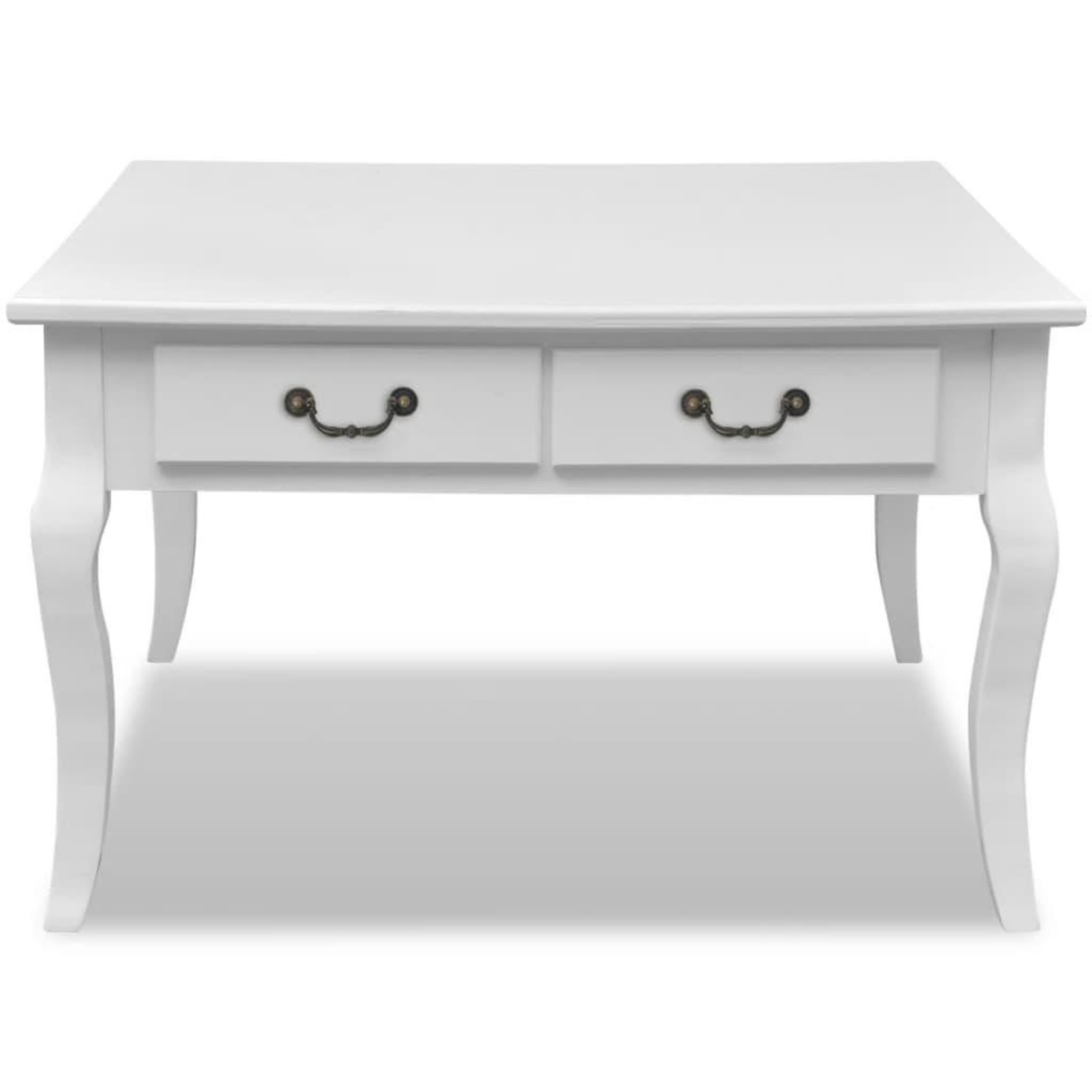 Voir la diapositive 4 : VIDAXL Table basse avec 4 tiroirs Blanc