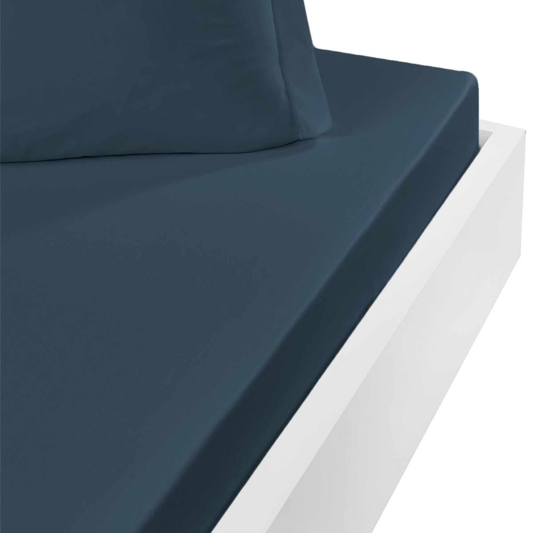 Voir la diapositive 1 : Sensei Maison Drap housse en percale lavée bonnet 30 cm HOME WASHED