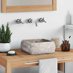 VIDAXL Lavabo Gris 30x30x13 cm Marbre