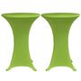 Voir la diapositive 2 : VIDAXL Housse de table extensible 2 pcs 60 cm Verte