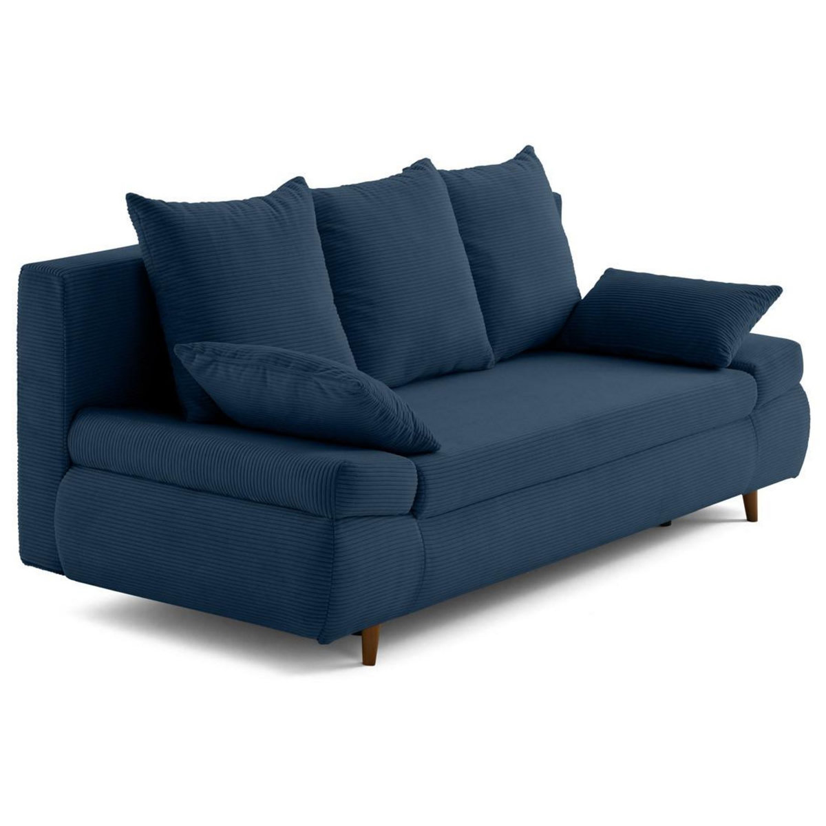 BEST MOBILIER Larson - canapé droit 3 places convertible avec coffre en velours côtelé