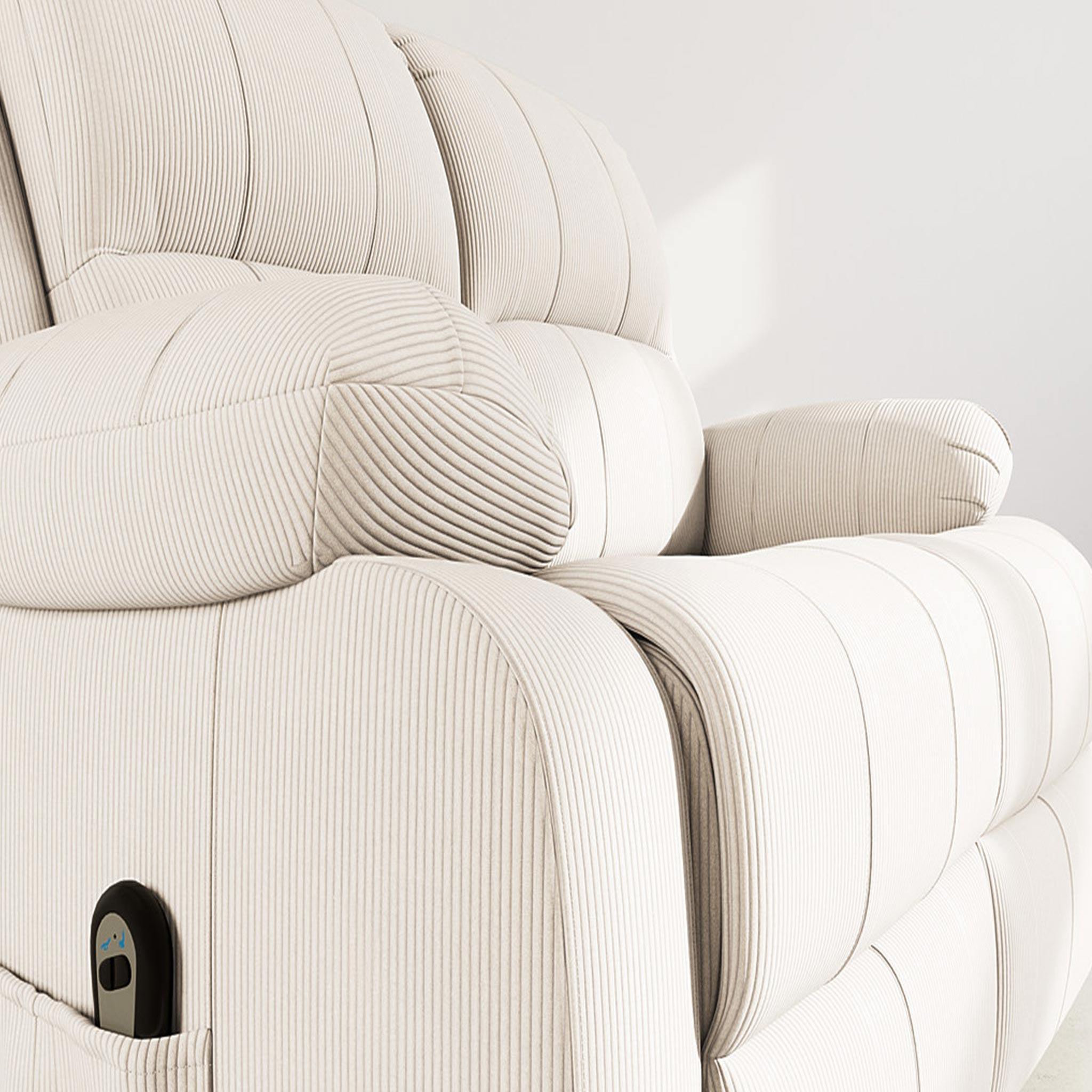Voir la diapositive 4 : BEST MOBILIER Armand - canapé 2 places relax électrique en velours côtelé