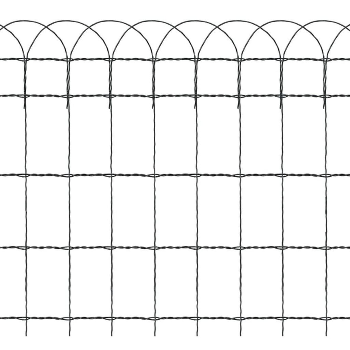VIDAXL Bordure de pelouse Fer enduit de poudre 25x0,65 m