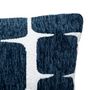 Voir la diapositive 2 : ATMOSPHERA Housse de Coussin Chenille  Jeni  30x50cm Bleu Égéen