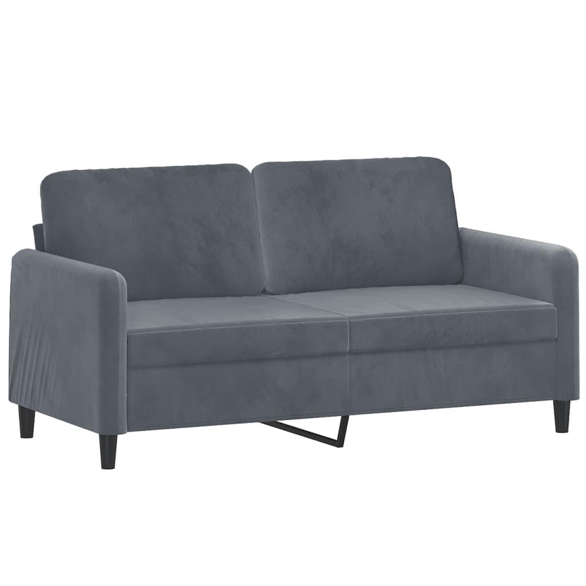 Voir la diapositive 4 : VIDAXL Ensemble de canapes 2 pcs avec coussins gris fonce velours