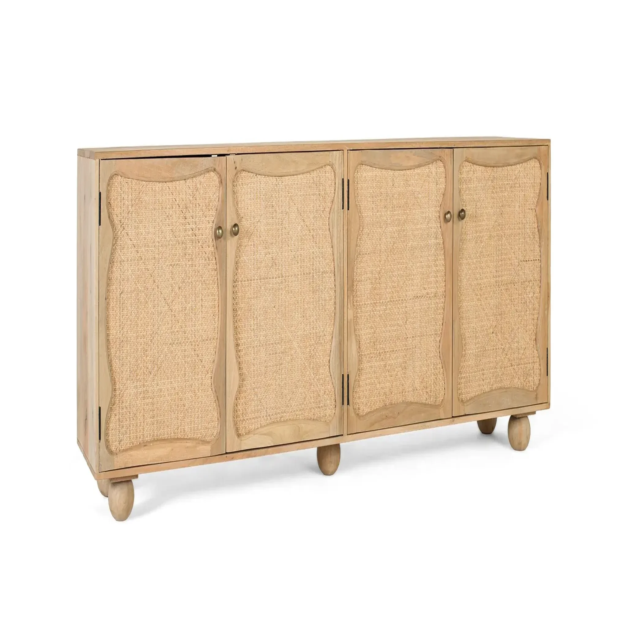 Voir la diapositive 2 : GINER Y COLOMER SL Buffet en bois de manguier 200cm style boho méditerranéen