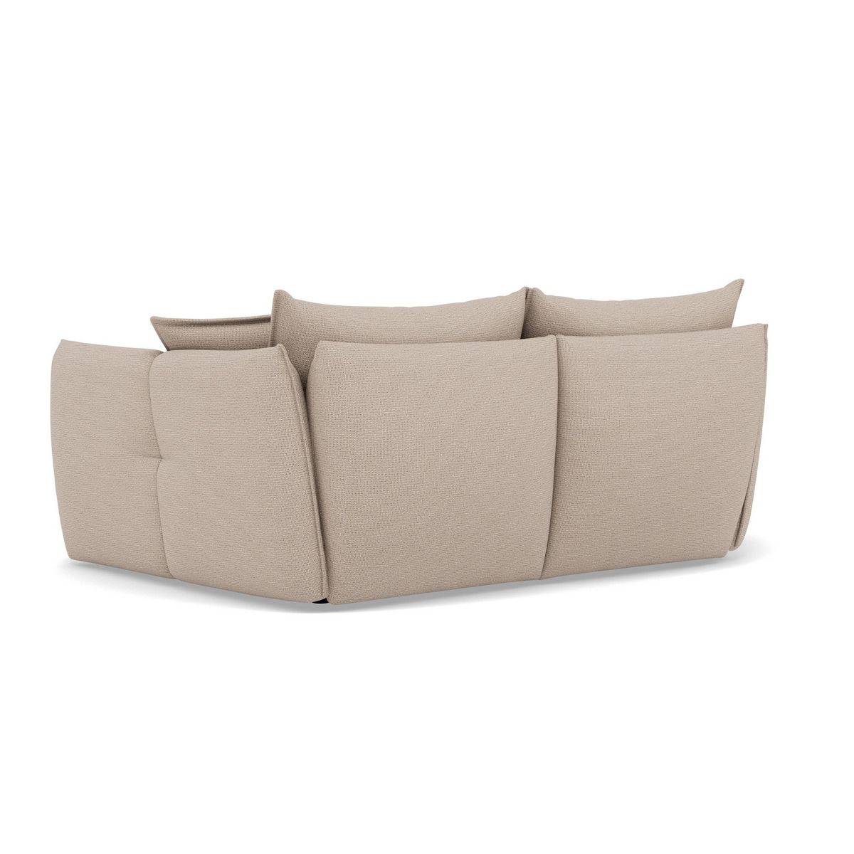 LISA DESIGN Cassiopee - canapé droit 3 places assise profonde en tissu texturé