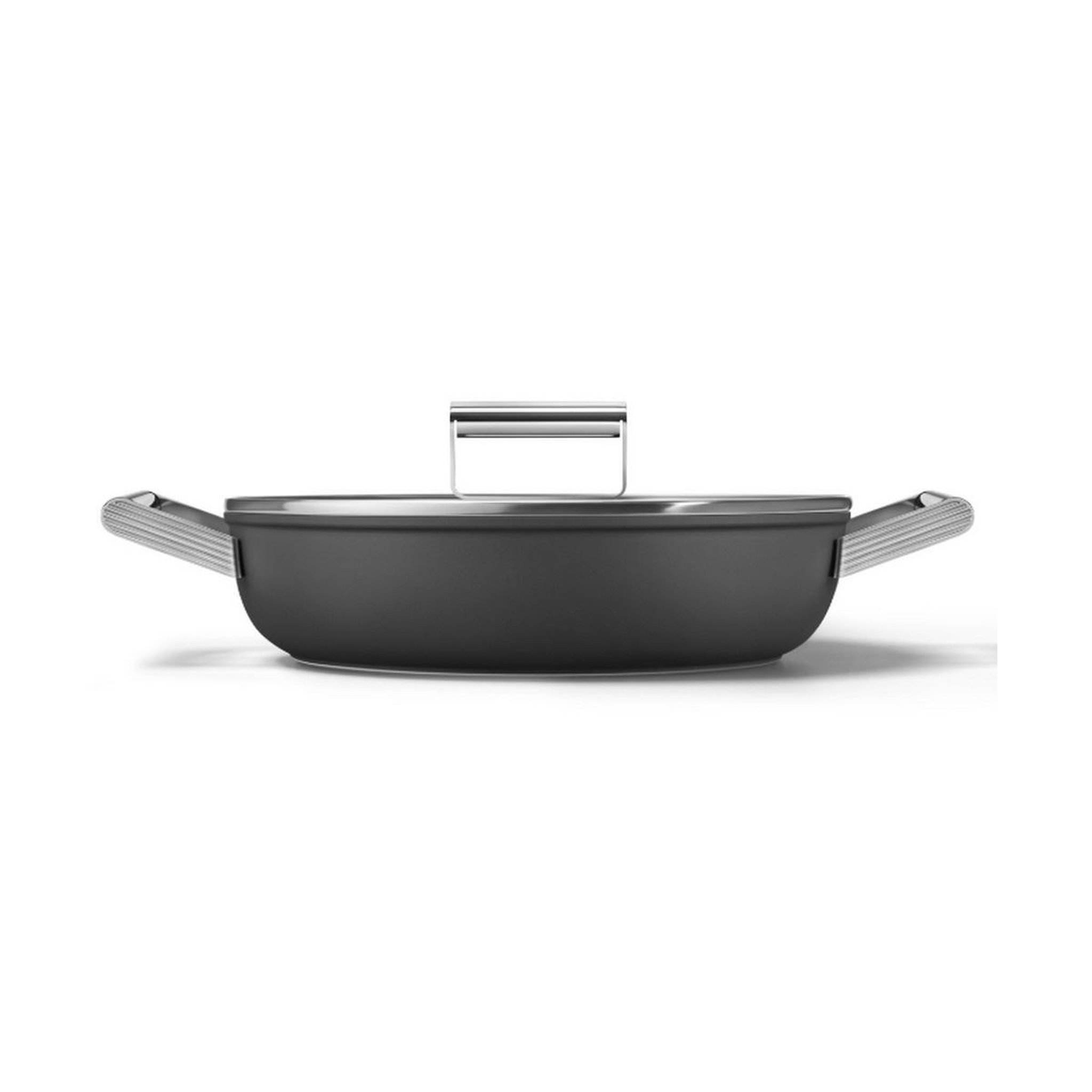 Voir la diapositive 2 : SMEG Sauteuse noir mat 28cm + couvercle - dpf2812blm