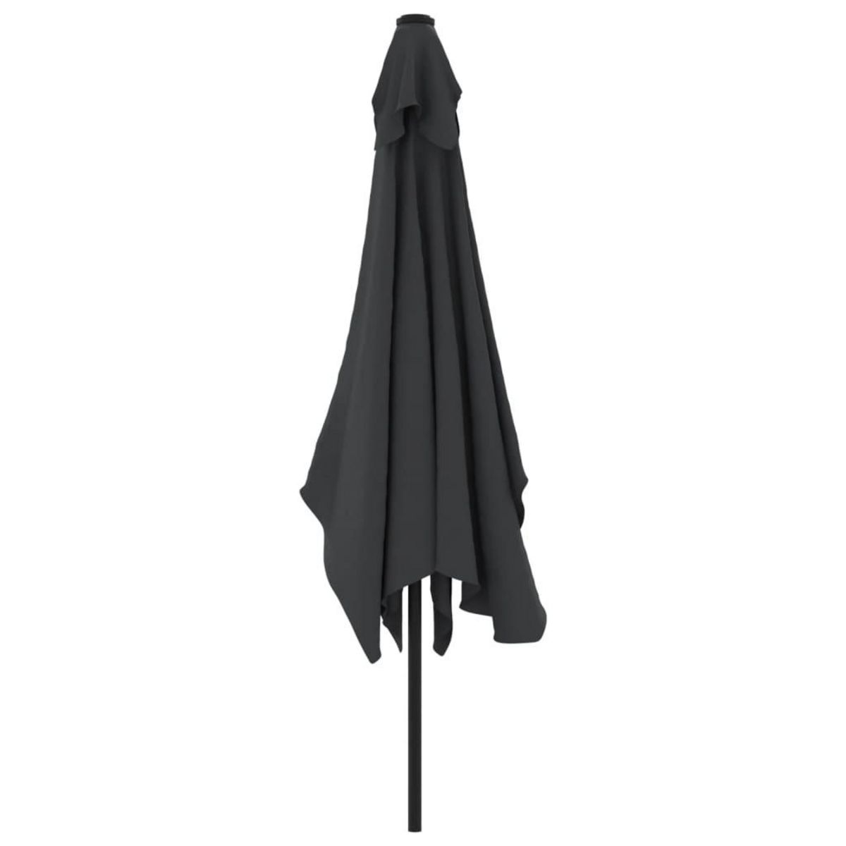 VIDAXL Parasol d'exterieur avec mat en metal 300x200 cm Noir