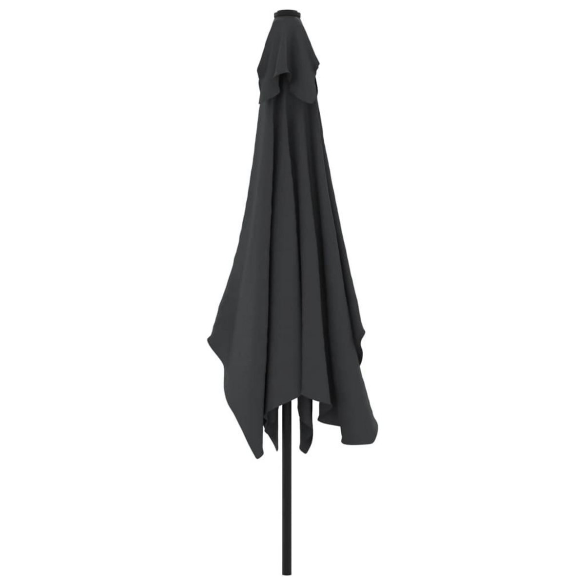 VIDAXL Parasol d'exterieur avec mat en metal 300x200 cm Noir