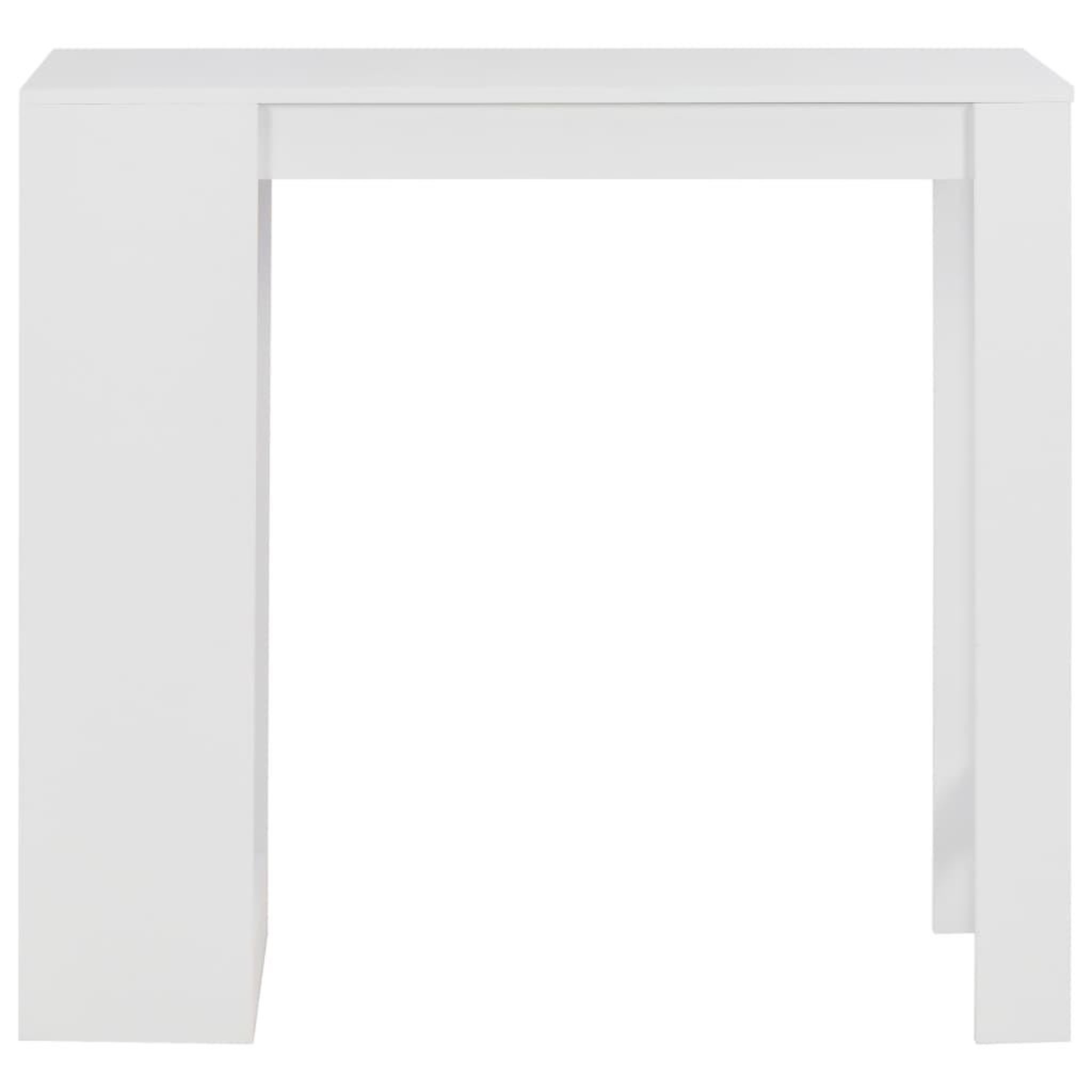 Voir la diapositive 2 : VIDAXL Table de bar avec etagere Blanc 110x50x103 cm