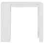 Voir la diapositive 2 : VIDAXL Table de bar avec etagere Blanc 110x50x103 cm