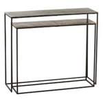 Paris Prix Lot de 2 Consoles Gigognes  Slim  99cm Noir