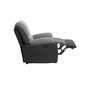Voir la diapositive 6 : Fauteuil relax électrique tissu pu  et microfibre coloris gris/noir  HELENA