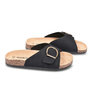 Voir la diapositive 3 : OZABI OZABI Sandales Mule Boucle Ronde Nubuck Noir Beige