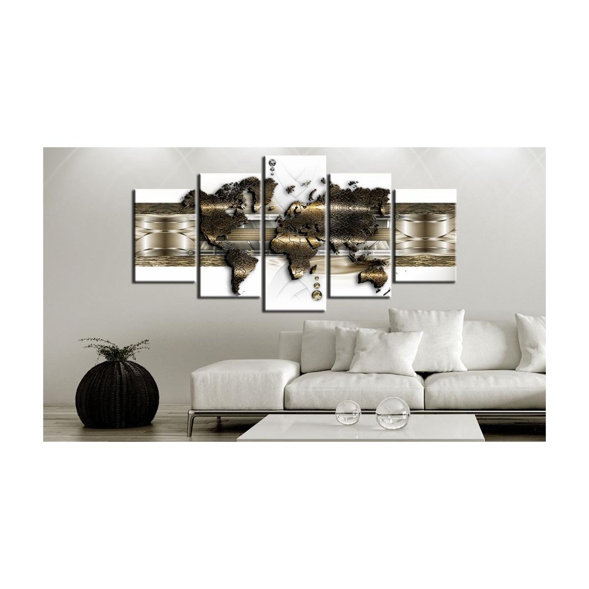 Voir la diapositive 2 : Paris Prix Tableau imprimé  metalic world