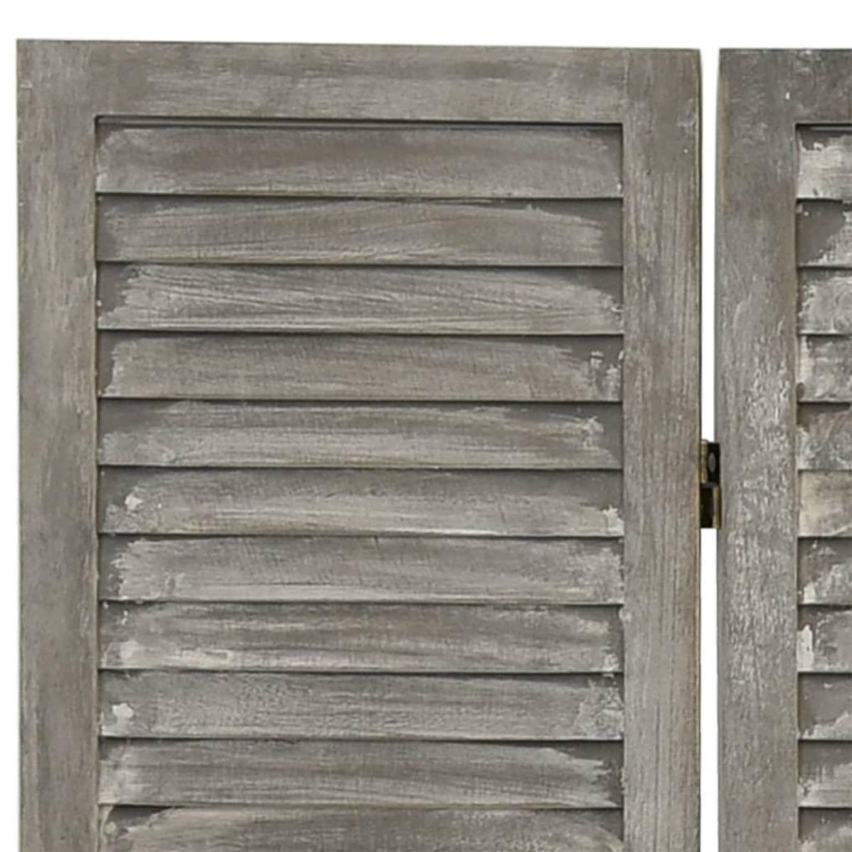 VIDAXL Cloison de separation 6 panneaux Gris 214x166 cm Bois solide