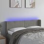 Voir la diapositive 1 : VIDAXL Tete de lit a LED Gris clair 147x16x78/88 cm Velours