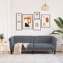 Voir la diapositive 3 : VIDAXL Canape a 3 places gris fonce velours