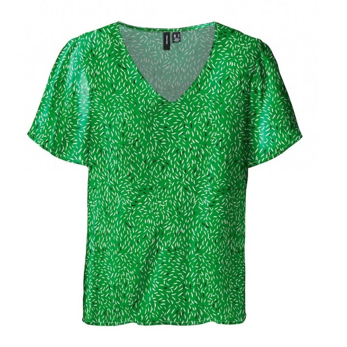 Vero Moda T-shirt Vert à Motifs Femme Vero Moda Easy V-neck