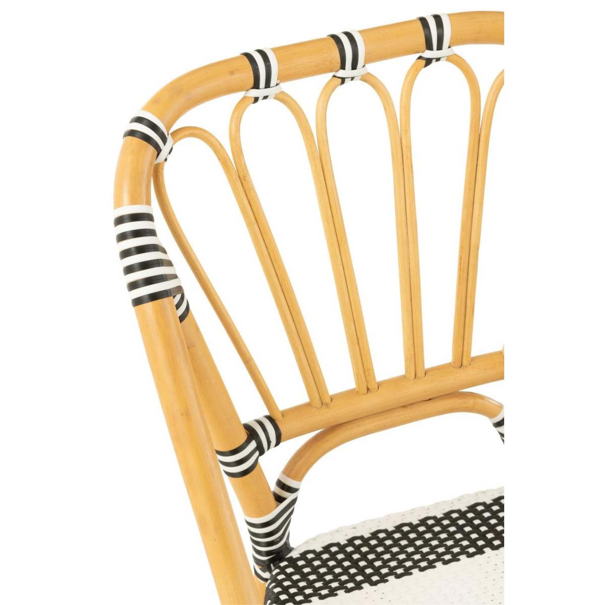 Voir la diapositive 5 : J-LINE Chaise en rotin  danial  85cm noir