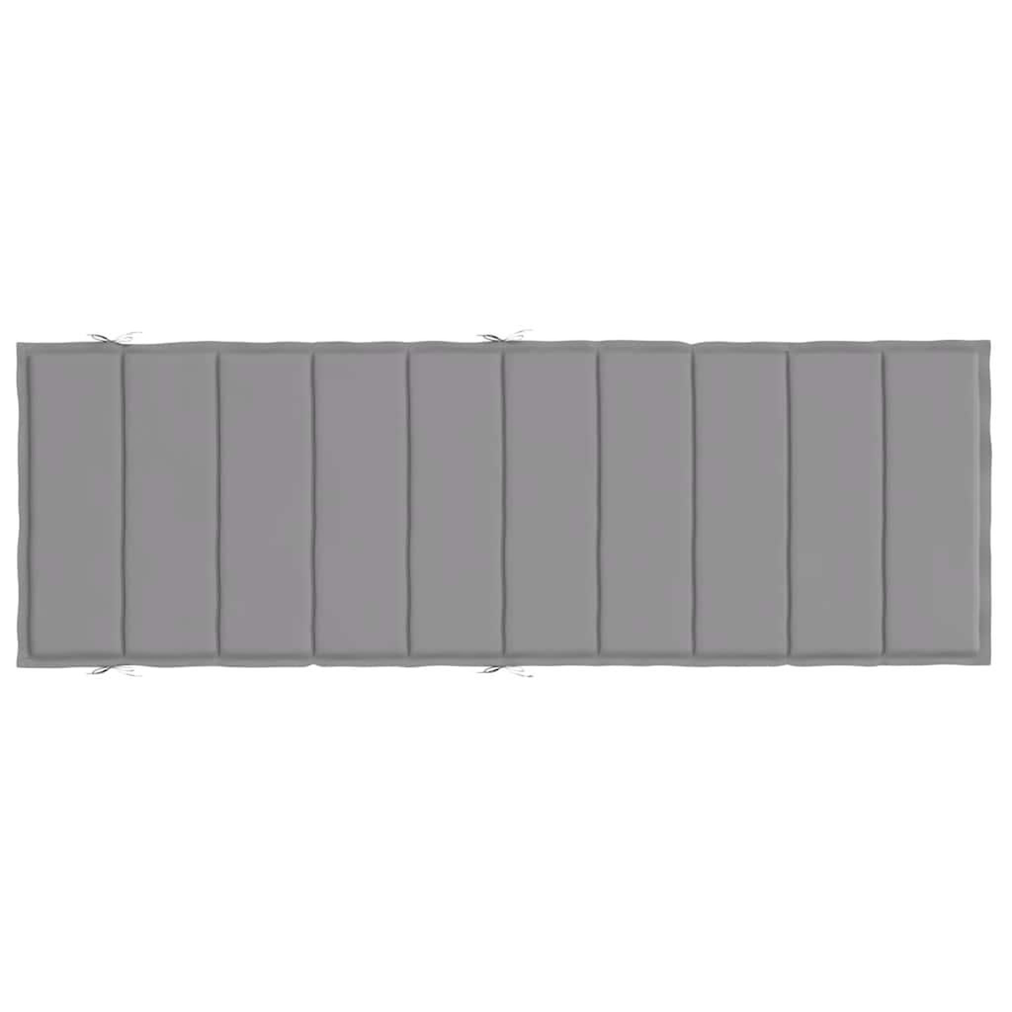 Voir la diapositive 4 : VIDAXL Coussin de chaise longue gris 186x58x3 cm tissu oxford