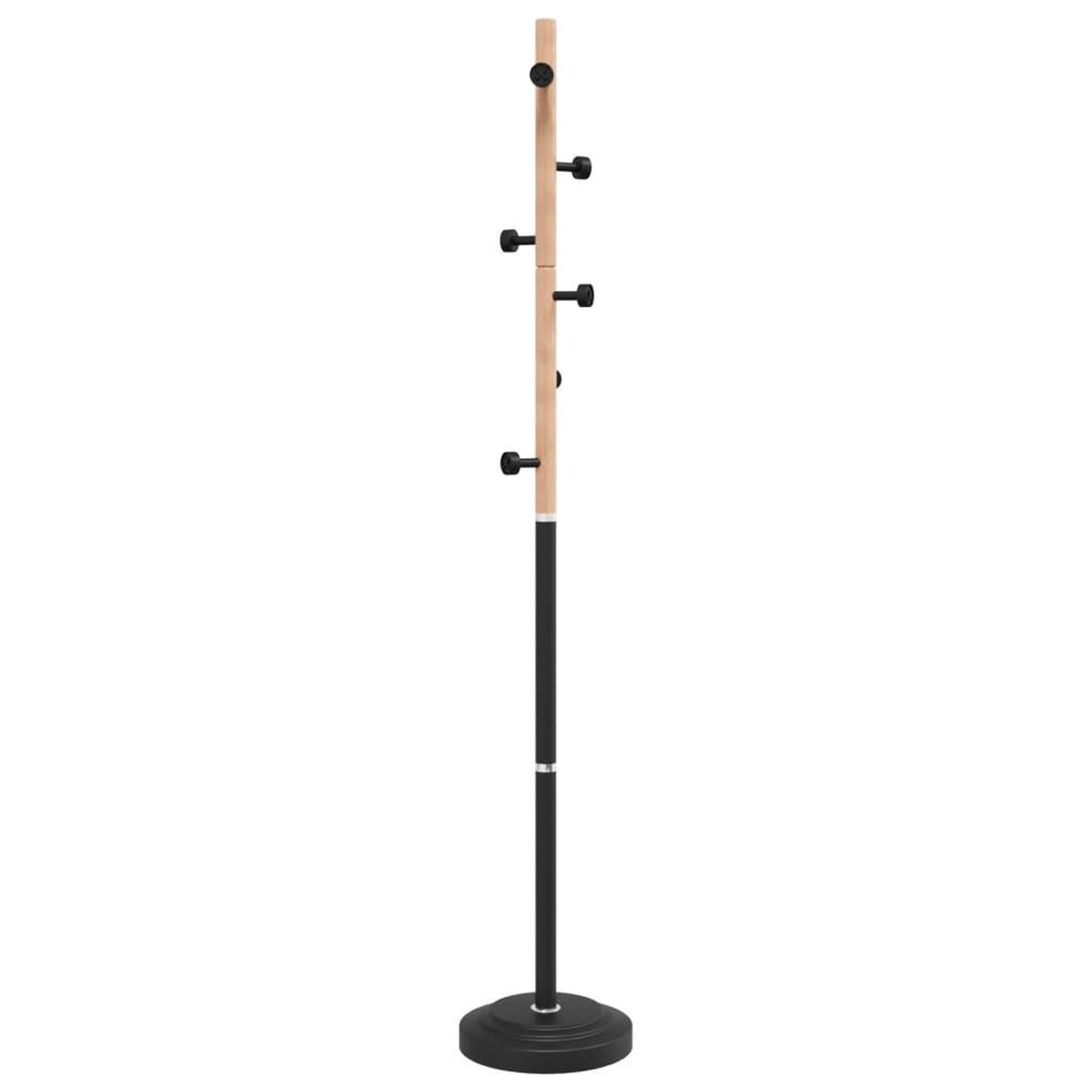 Voir la diapositive 2 : VIDAXL Porte-manteau noir 177 cm fer enduit de poudre