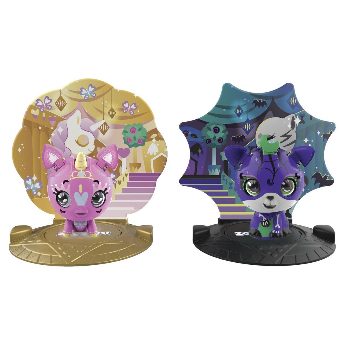 SPIN MASTER Figurine - Zoobles animaux - Pack de 2 - Violet et rose 